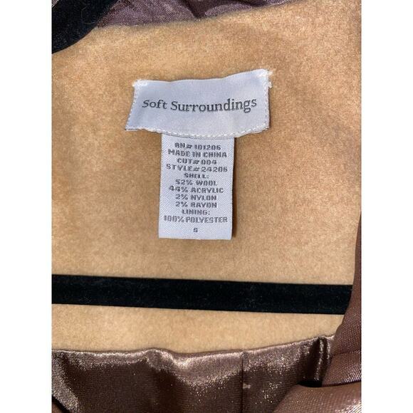 Women’s asymmetrical tan wool coat by Soft Surroundings SZ Small
52% wool - Picture 5 of 6